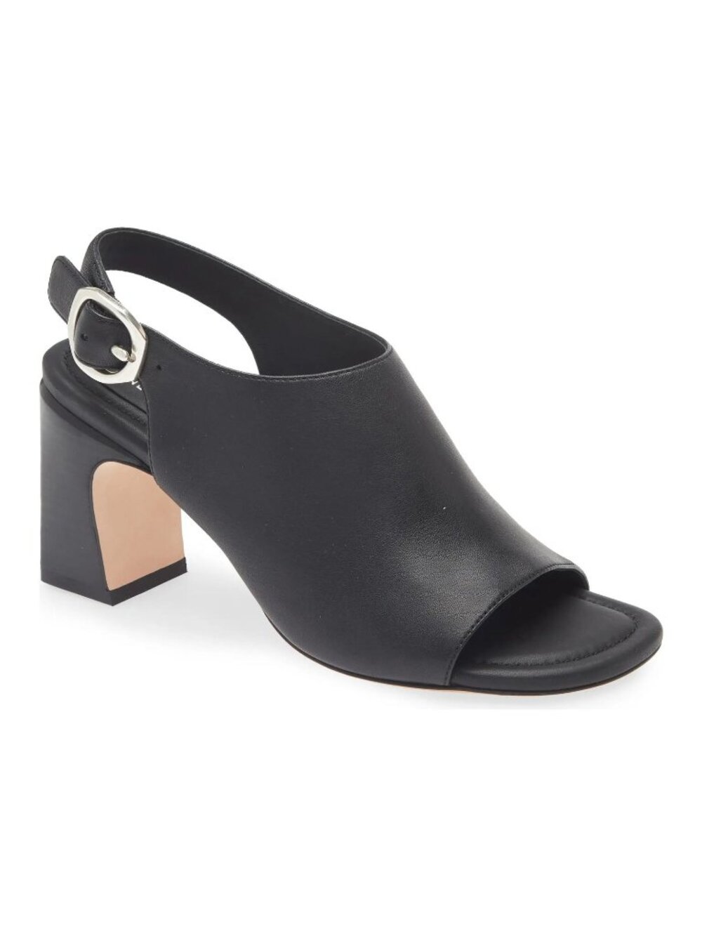 RAG & BONE Gigi Slingback Block Heel Sandal Shoe Black 8.5